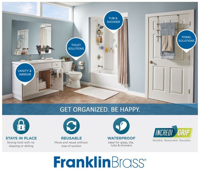 Franklin Brass Bath Accessories featuring IncrediGrip